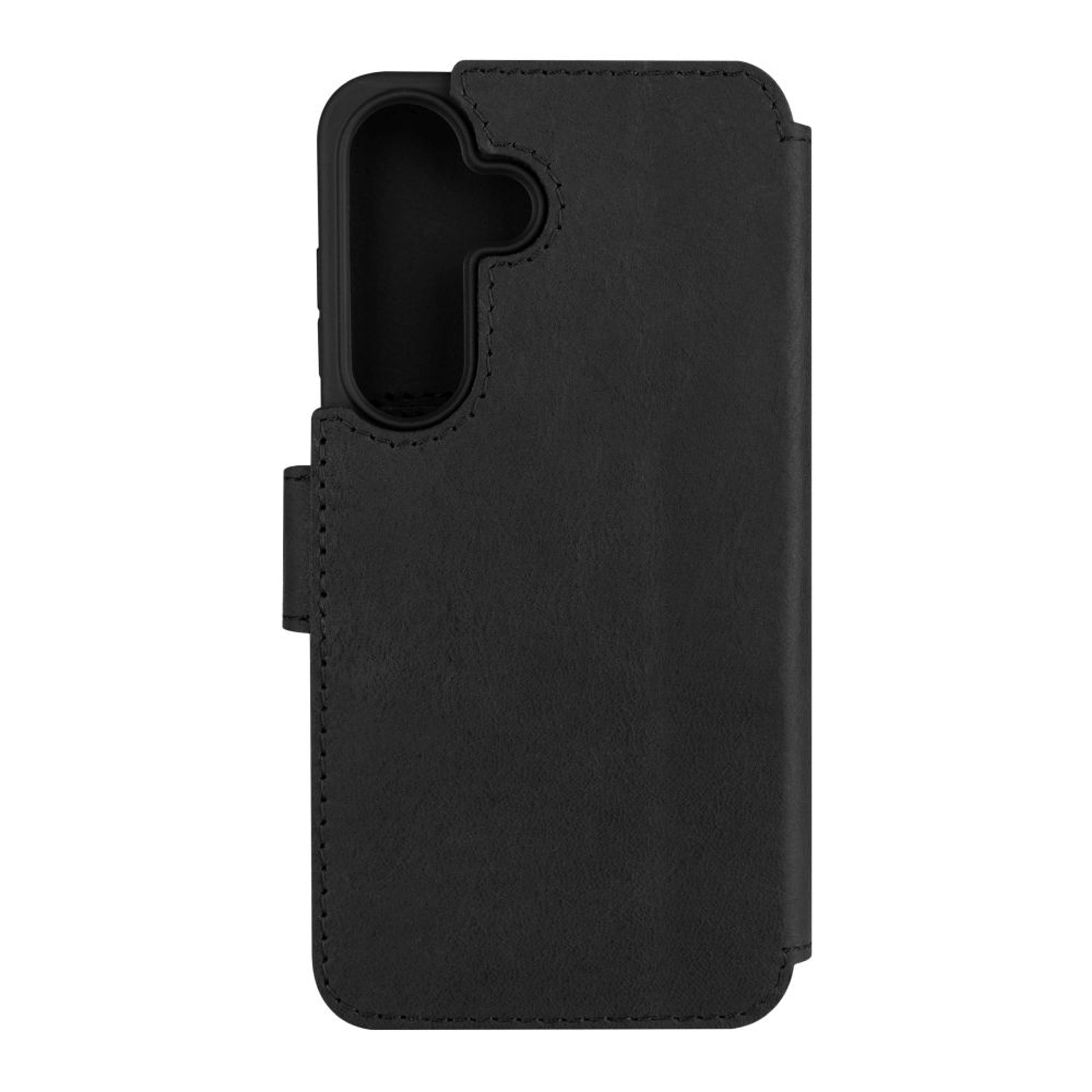 Kožené pouzdro typu kniha FIXED ProFit pro Samsung Galaxy S25, černé - FIXED