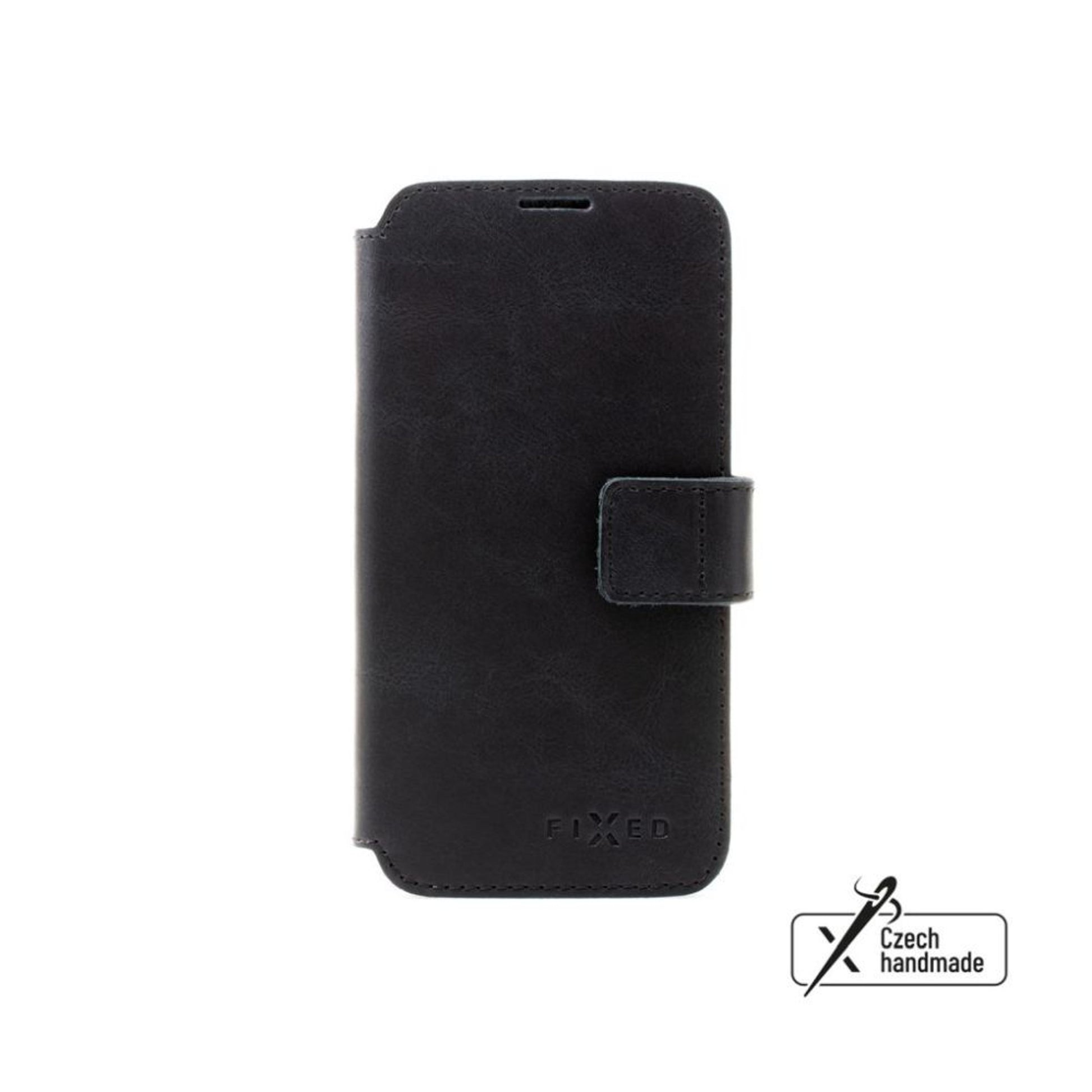 Kožené pouzdro typu kniha FIXED ProFit pro Samsung Galaxy S25+, černé - FIXED