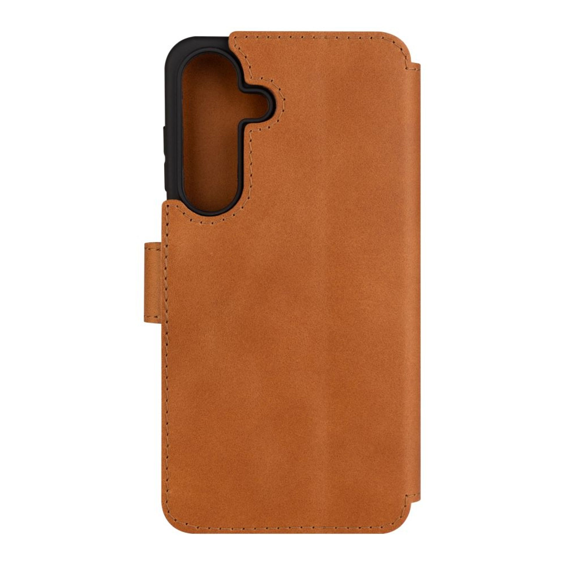 Kožené pouzdro typu kniha FIXED ProFit pro Samsung Galaxy S25+, hnědé - FIXED