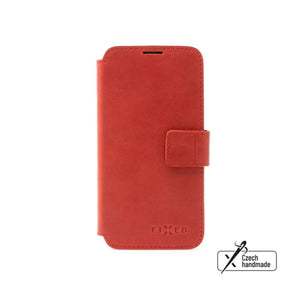 Kožené pouzdro typu kniha FIXED ProFit pro Samsung Galaxy S25+, červené - FIXED