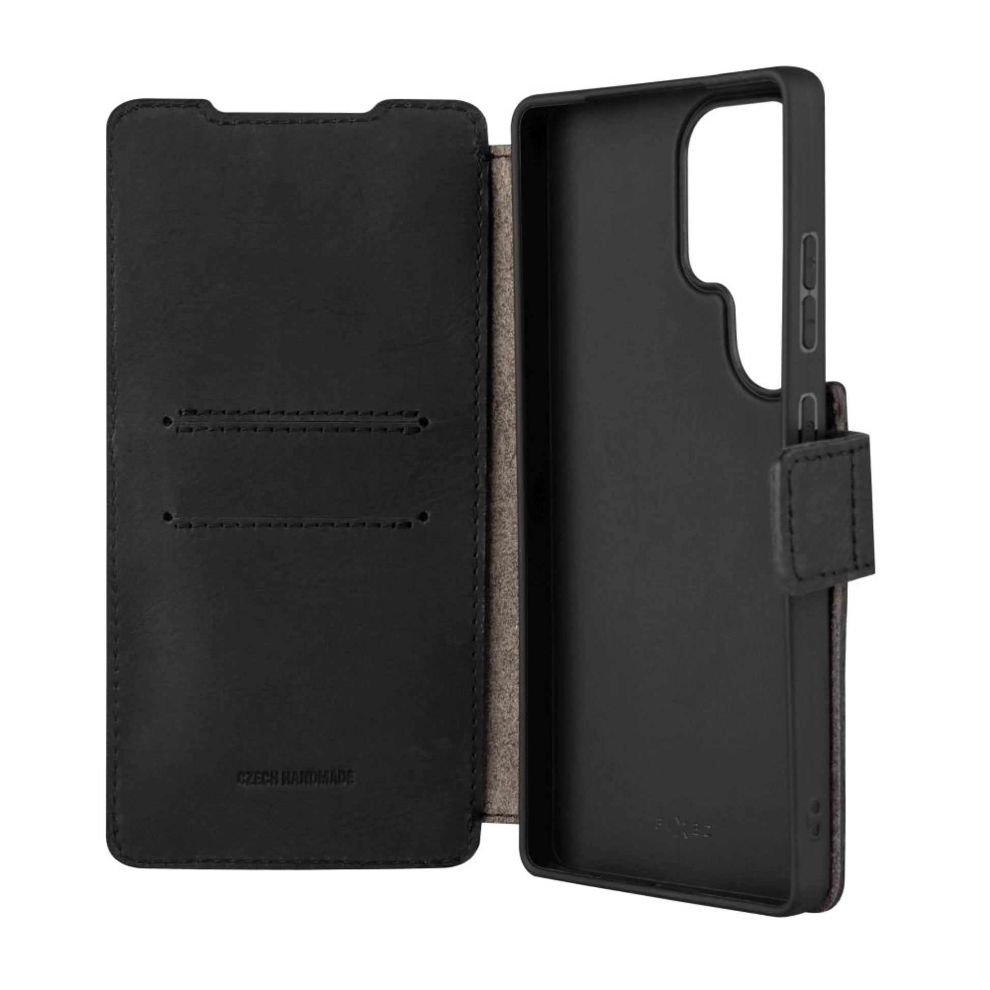 Kožené pouzdro typu kniha FIXED ProFit pro Samsung Galaxy S25 Ultra, černé - FIXED