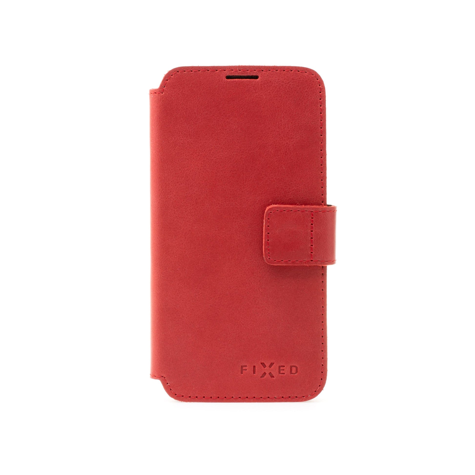 Kožené pouzdro typu kniha FIXED ProFit pro Apple iPhone 12/12 Pro, červené - FIXED
