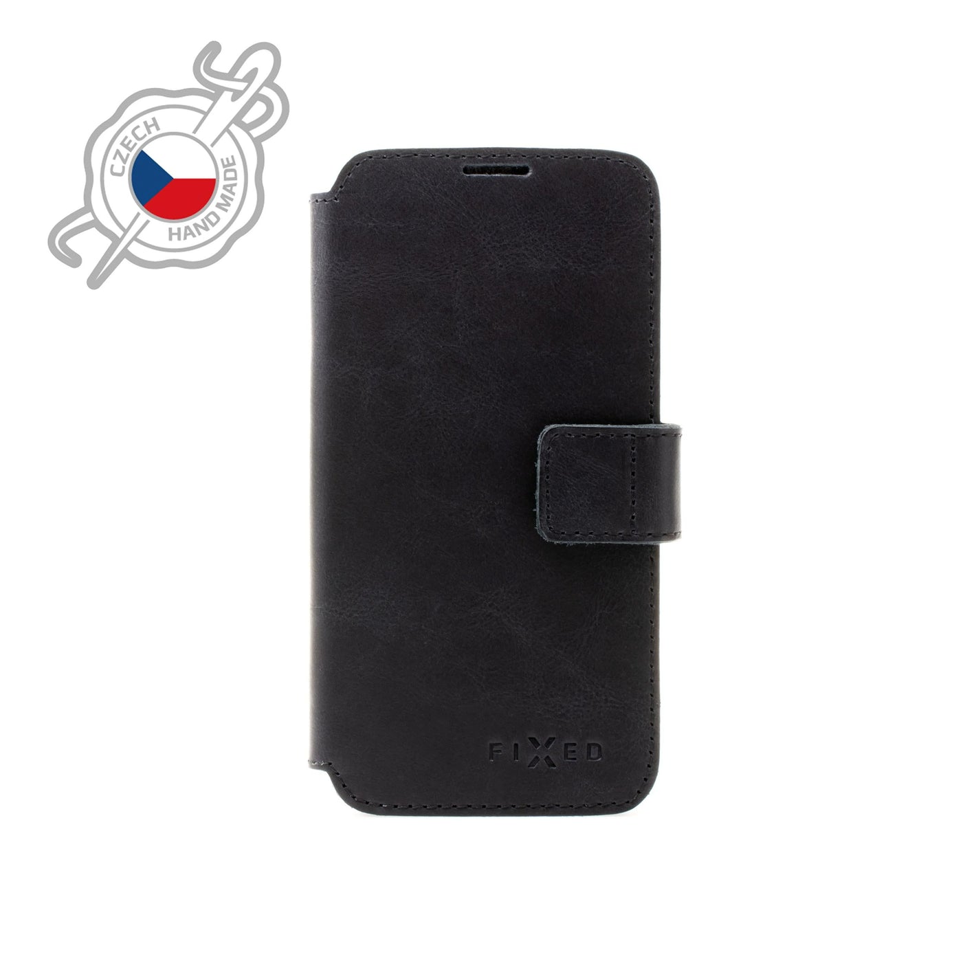 Kožené pouzdro typu kniha FIXED ProFit pro Apple iPhone 12 Pro Max, černé - FIXED