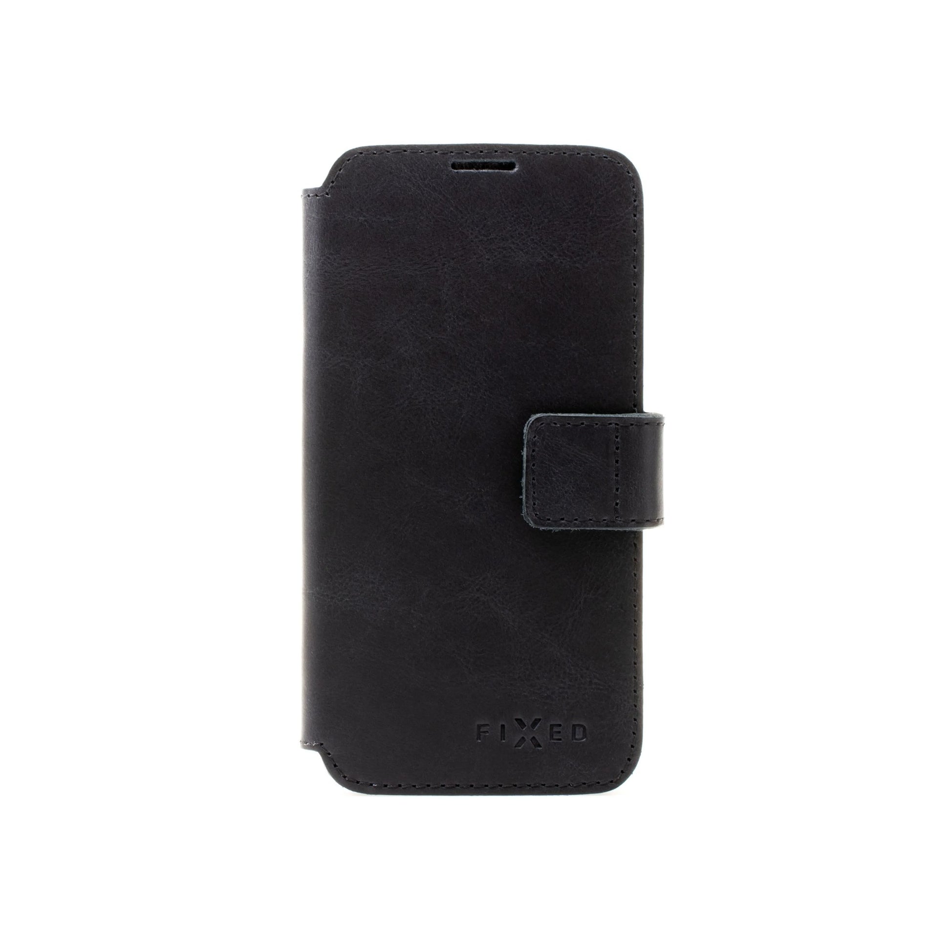 Kožené pouzdro typu kniha FIXED ProFit pro Apple iPhone 12 Pro Max, černé - FIXED