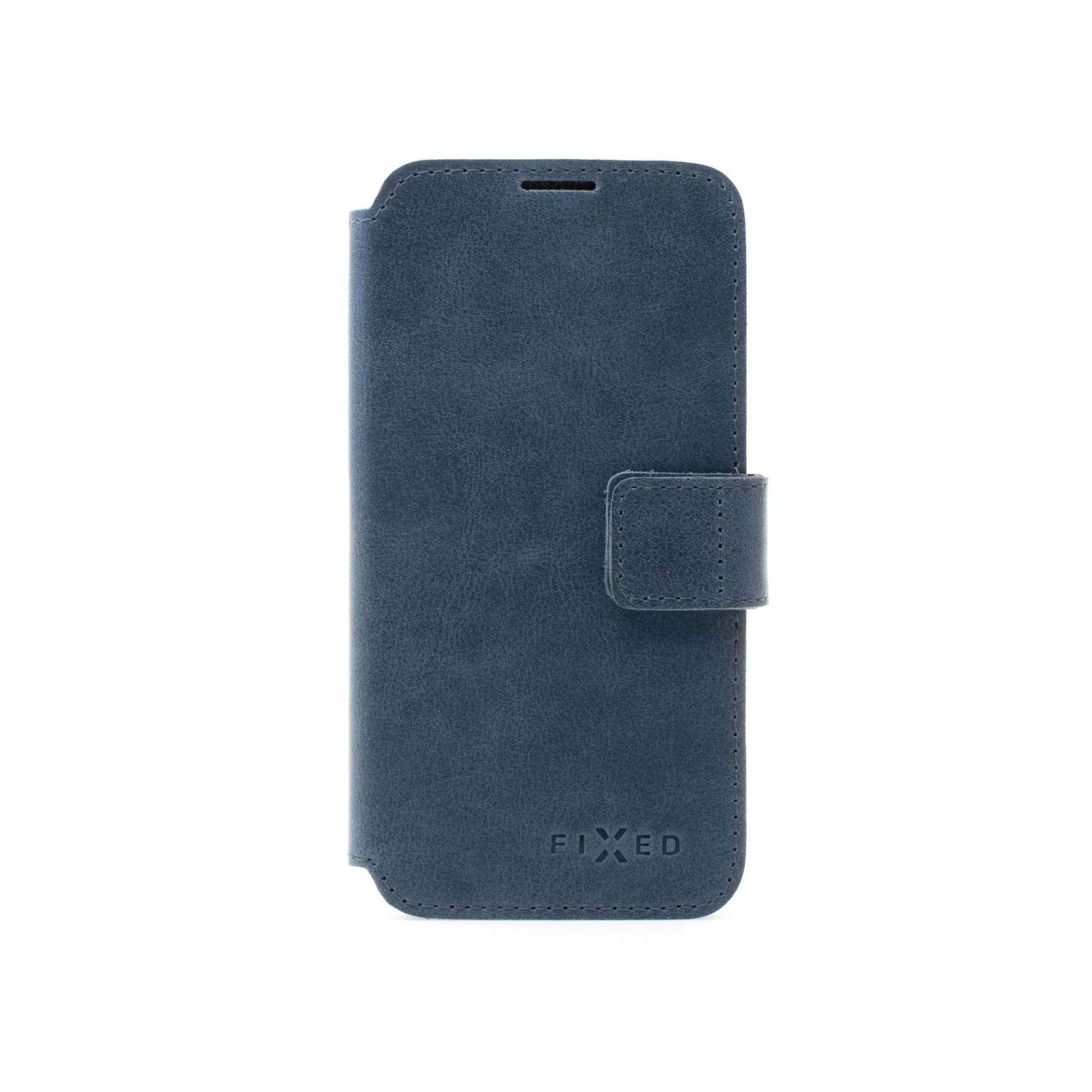 Kožené pouzdro typu kniha FIXED ProFit pro Apple iPhone 13, modré - FIXED