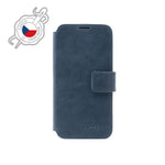 Kožené pouzdro typu kniha FIXED ProFit pro Apple iPhone 13 Pro, modré - FIXED