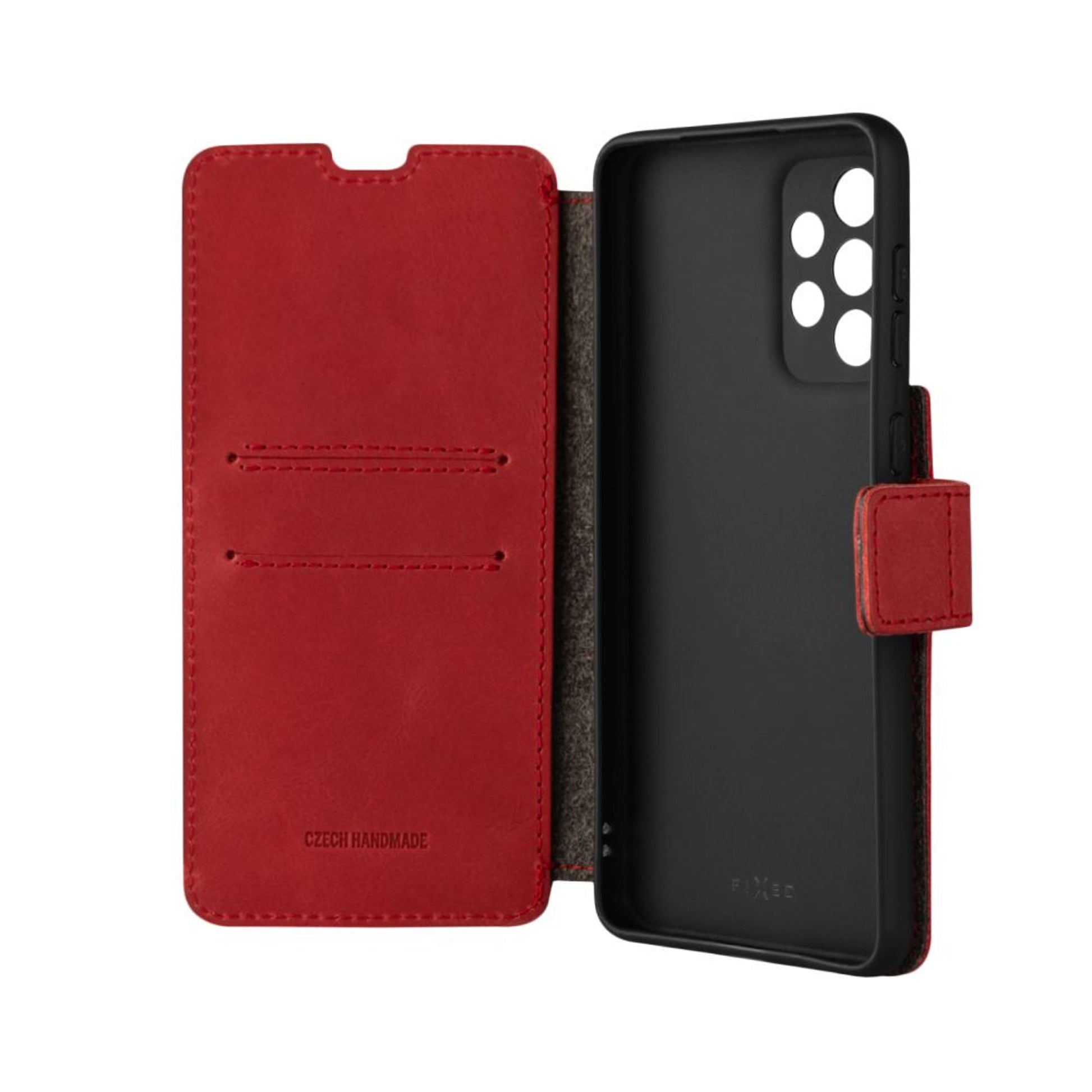 Kožené pouzdro typu kniha FIXED ProFit pro Samsung Galaxy A33 5G, červené - FIXED