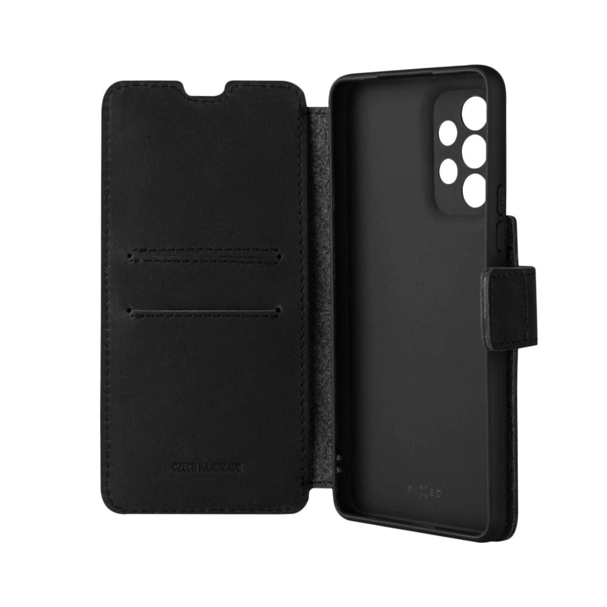 Kožené pouzdro typu kniha FIXED ProFit pro Samsung Galaxy A53 5G, černé - FIXED