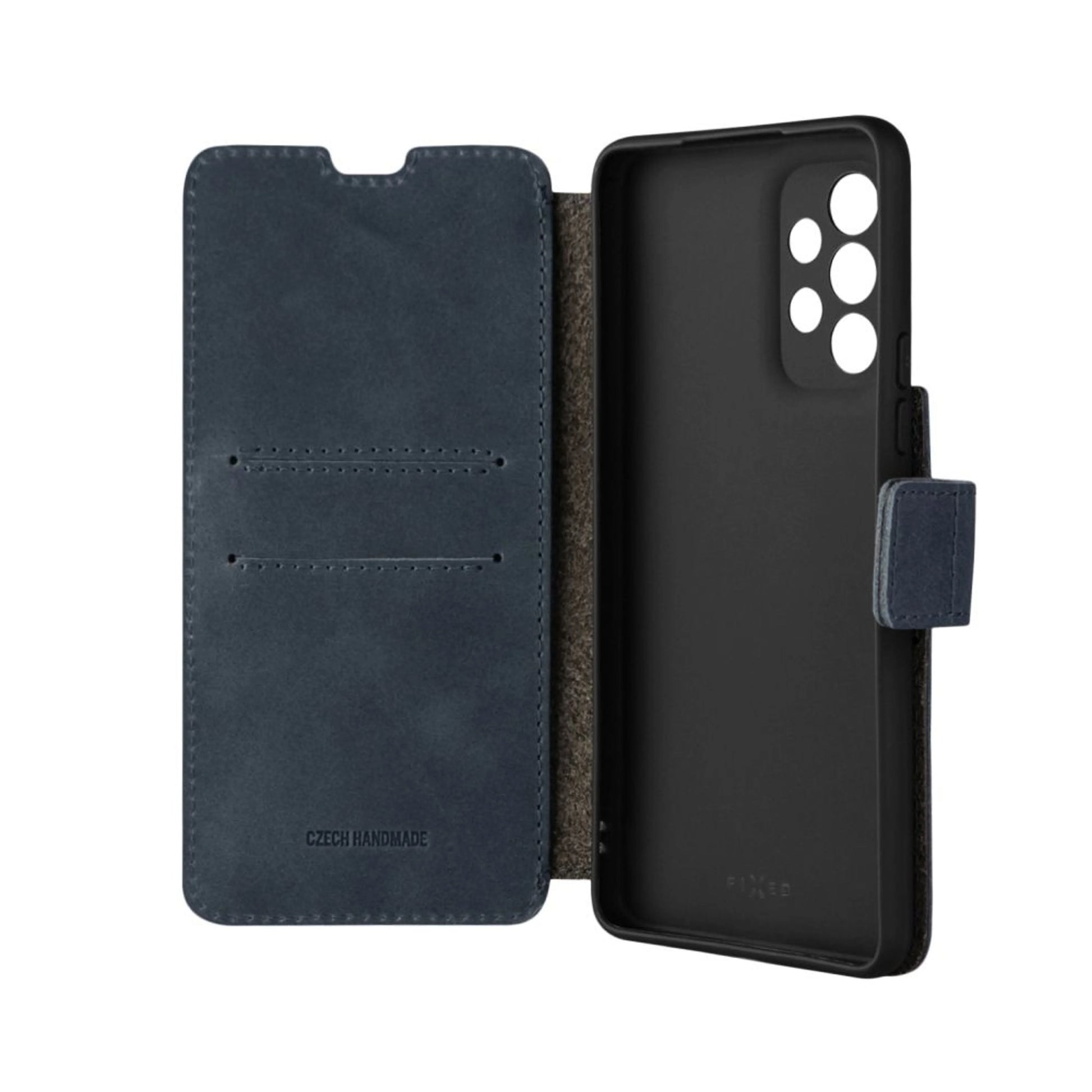 Kožené pouzdro typu kniha FIXED ProFit pro Samsung Galaxy A53 5G, modré - FIXED