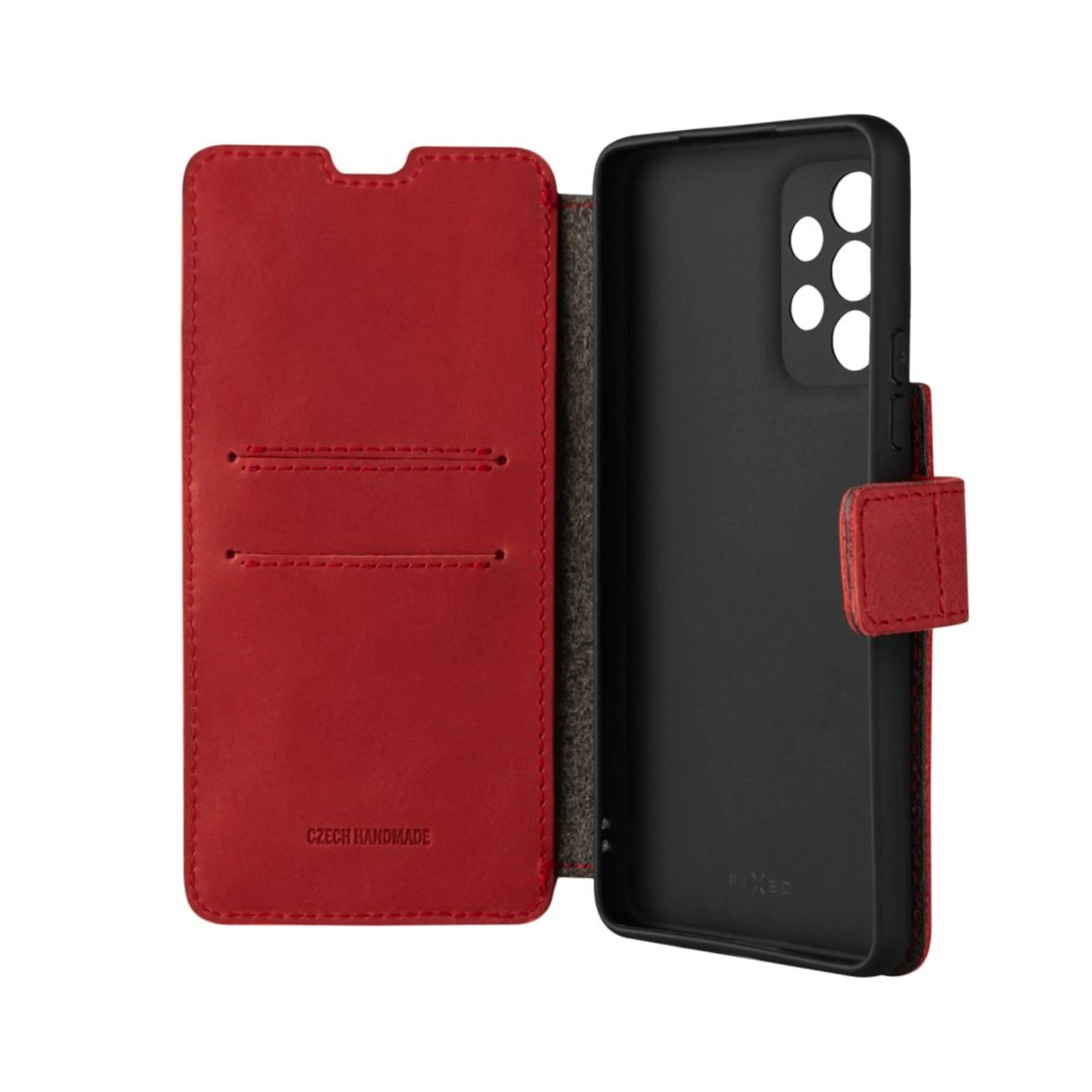 Kožené pouzdro typu kniha FIXED ProFit pro Samsung Galaxy A53 5G, červené - FIXED