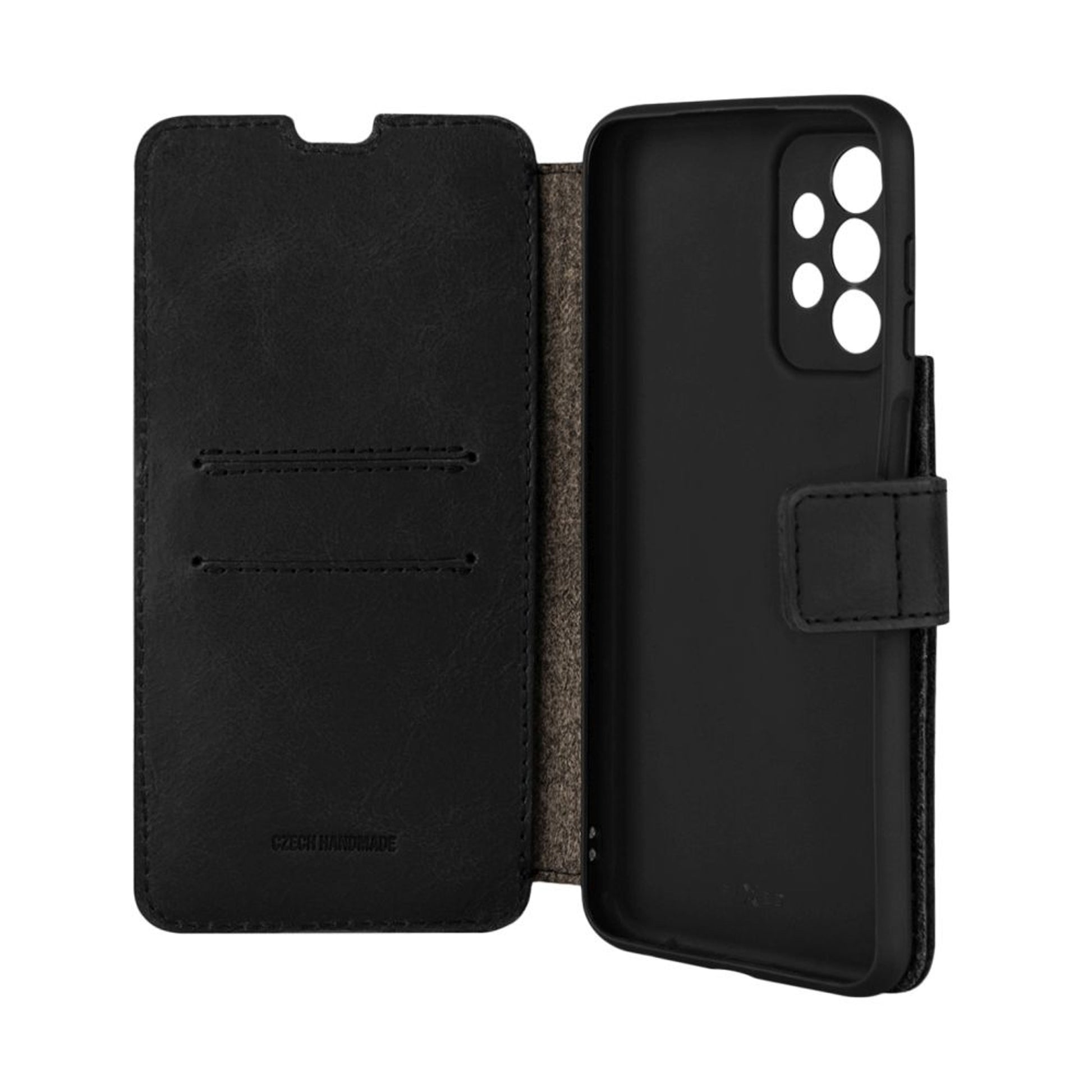 Kožené pouzdro typu kniha FIXED ProFit pro Samsung Galaxy A23, černé - FIXED