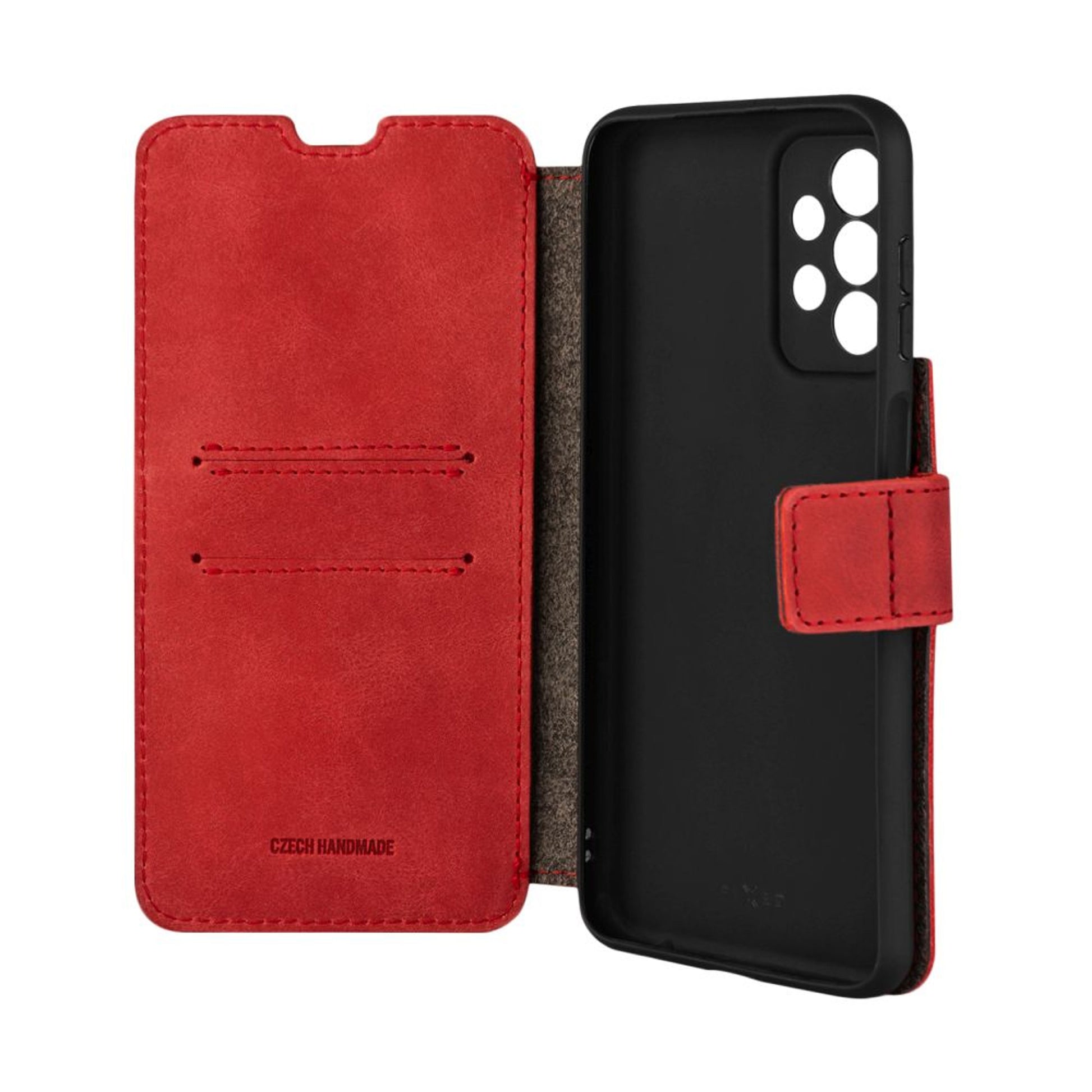 Kožené pouzdro typu kniha FIXED ProFit pro Samsung Galaxy A23, červené - FIXED