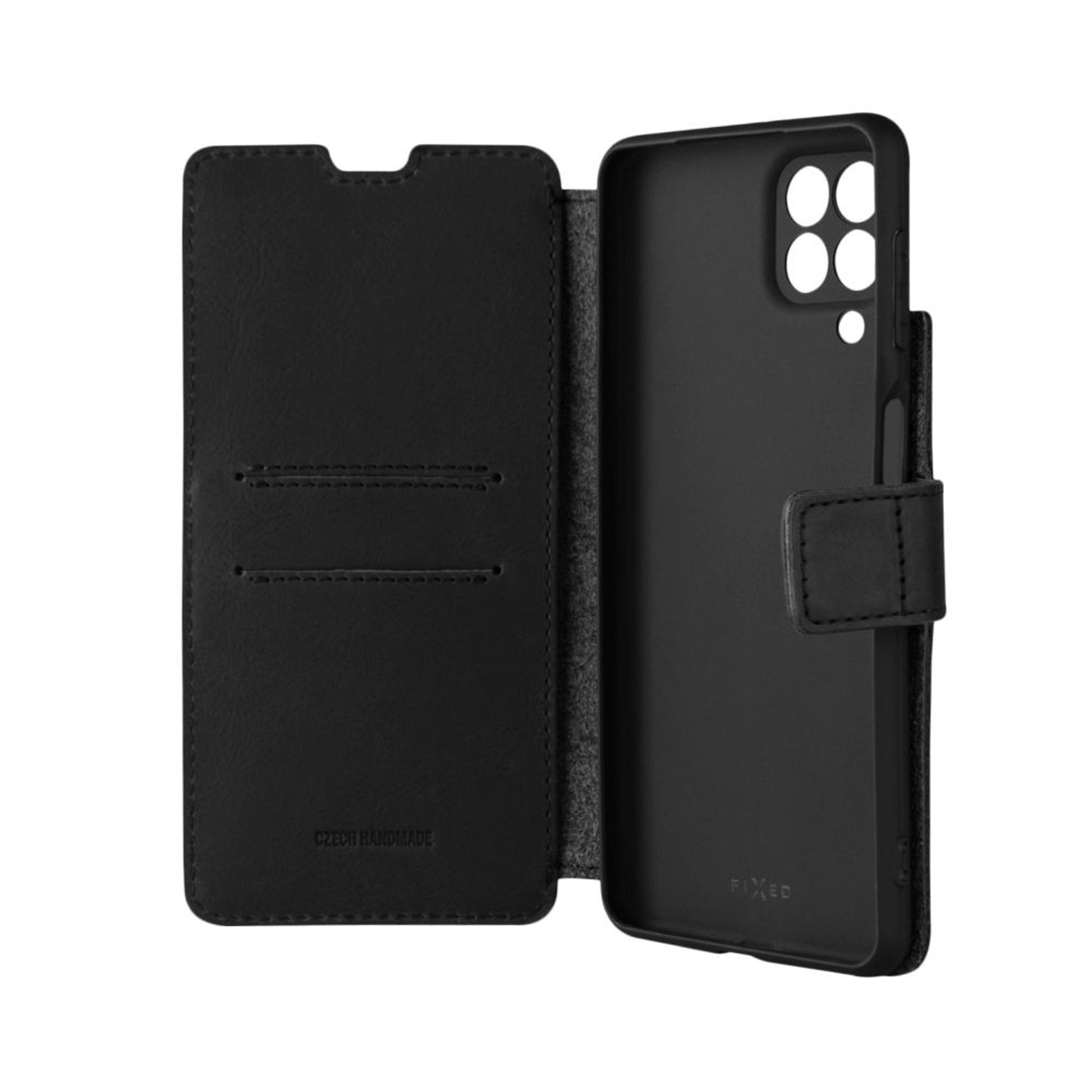 Kožené pouzdro typu kniha FIXED ProFit pro Samsung Galaxy M53 5G, černé - FIXED