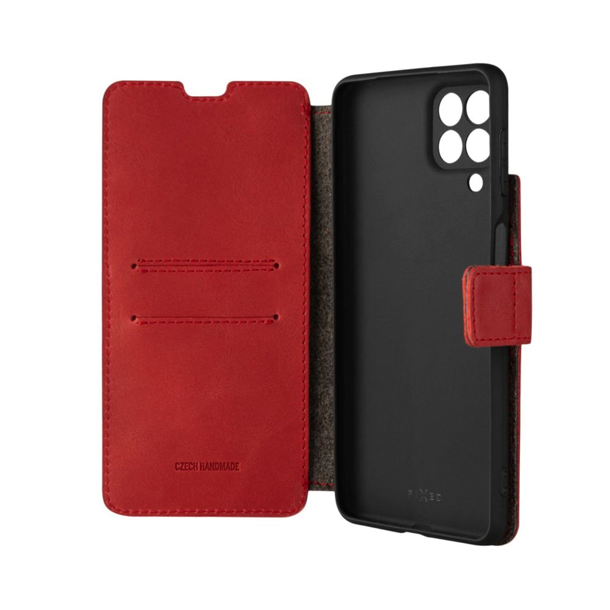 Kožené pouzdro typu kniha FIXED ProFit pro Samsung Galaxy M53 5G, červené - FIXED