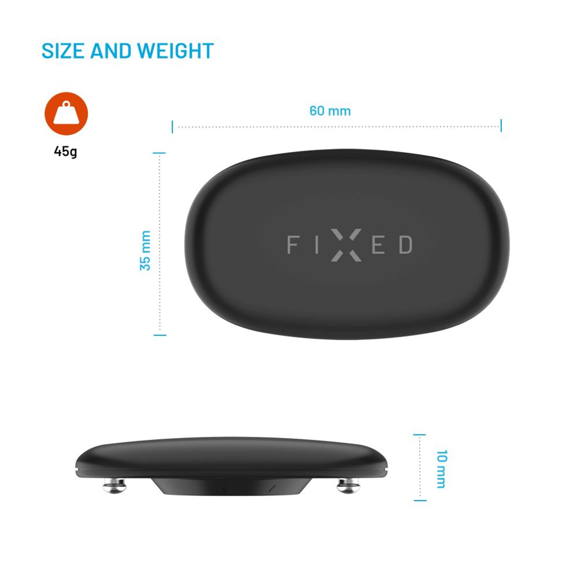 Hrudní pás s měřením srdečního tepu FIXED Pulse Dual, HR+HRV měření, černý - FIXED