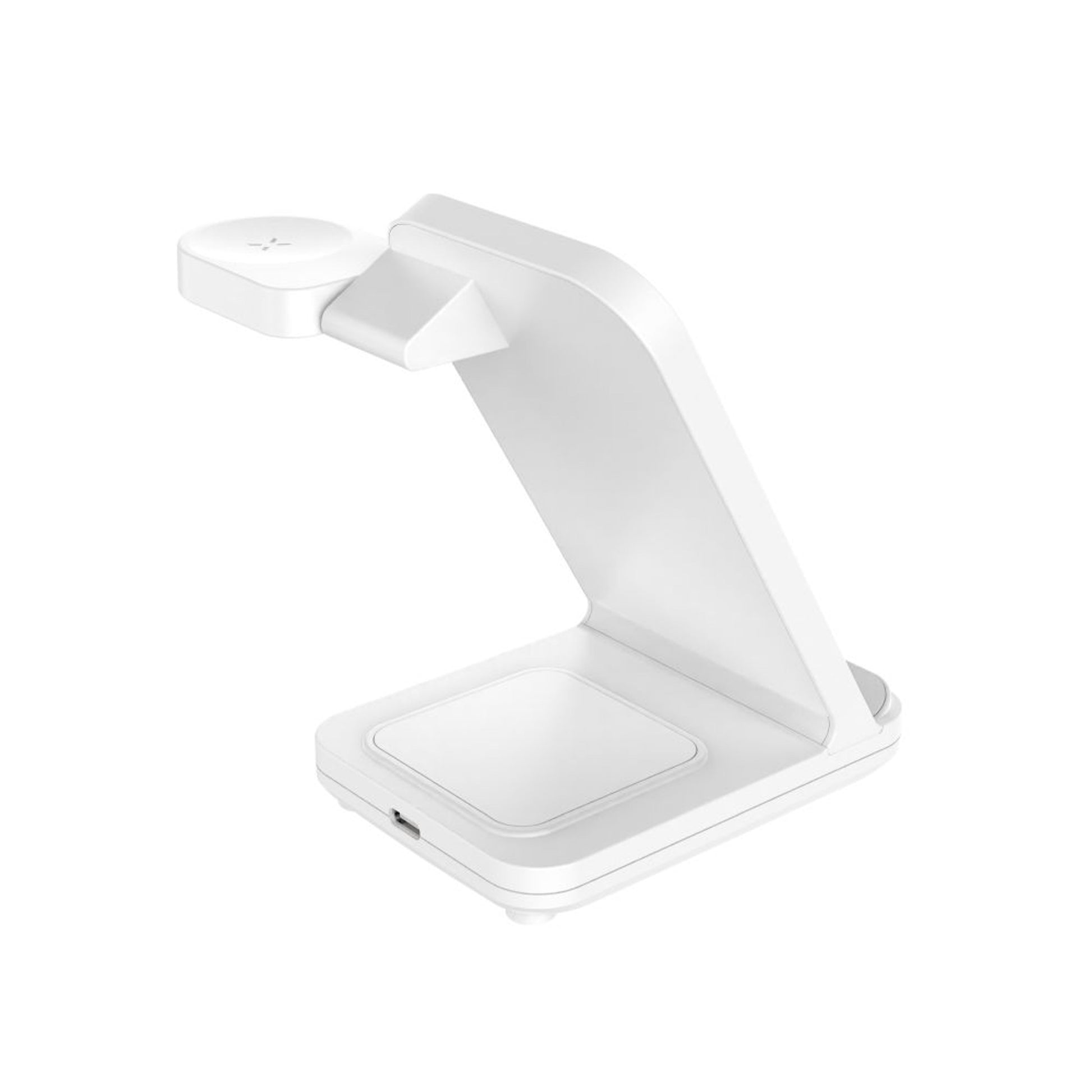 Stojánek FIXED Powerstation pro Samsung s bezdrátovým nabíjením až pro 3 zařízení, 15W+5W+2.5W, bílý - FIXED
