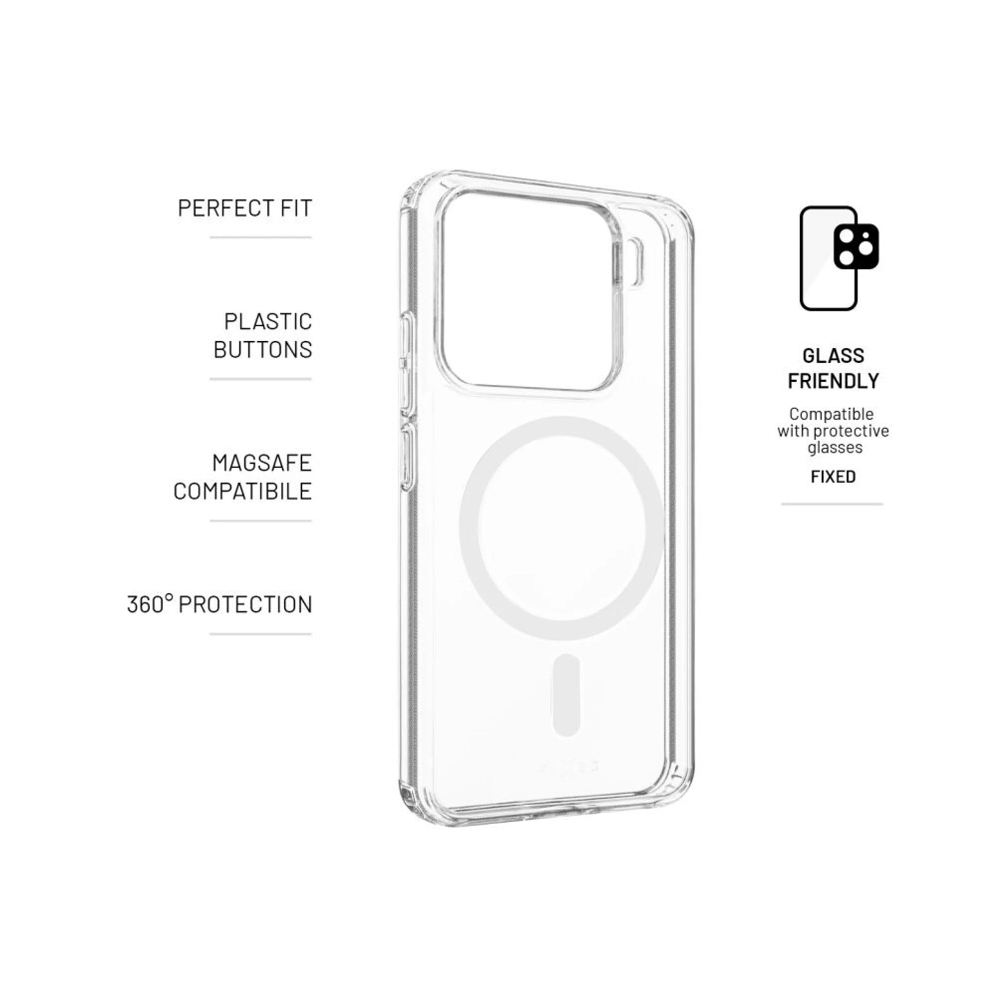 Zadní kryt FIXED MagPure s podporou Magsafe pro Xiaomi 15, čirý - FIXED