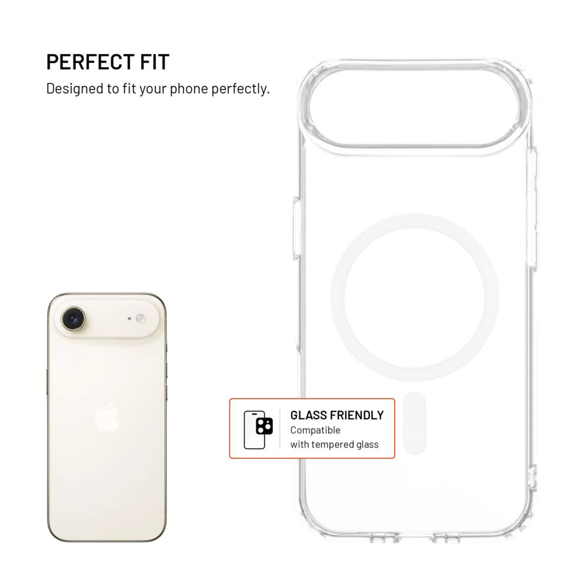 Zadní kryt FIXED MagPure s podporou MagSafe pro Apple iPhone 17 Air, čirý - FIXED