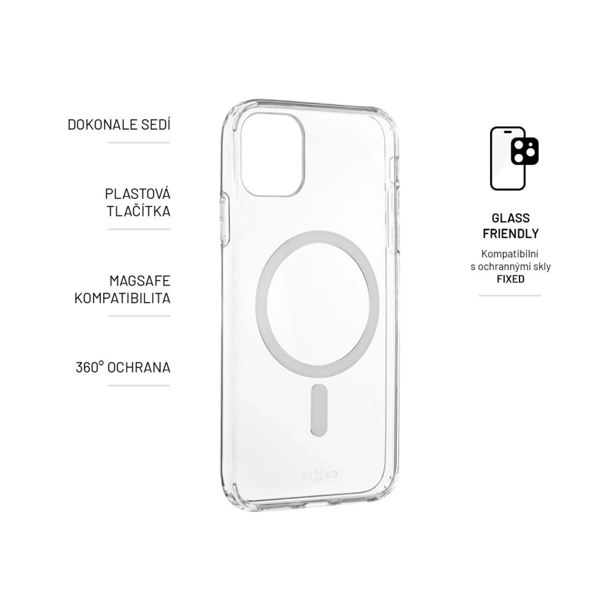 Zadní kryt FIXED MagPure s podporou Magsafe pro Apple iPhone 11, čirý - FIXED