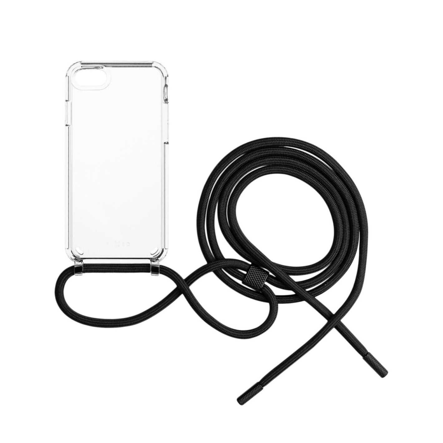 Pouzdro FIXED Pure Neck s černou šňůrkou na krk pro Apple iPhone 7/8/SE (2020/2022) - FIXED