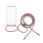 Pouzdro FIXED Pure Neck s růžovou šňůrkou na krk pro Apple iPhone 7/8/SE (2020/2022) - FIXED