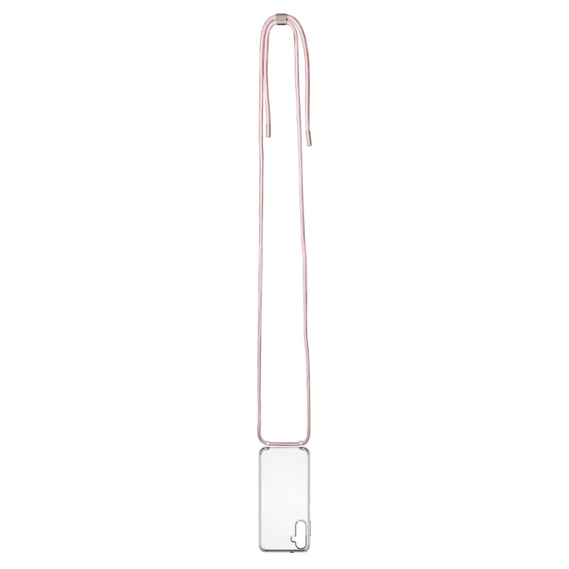 Pouzdro FIXED Pure Neck s růžovou šňůrkou na krk pro Samsung Galaxy A14/A14 5G - FIXED