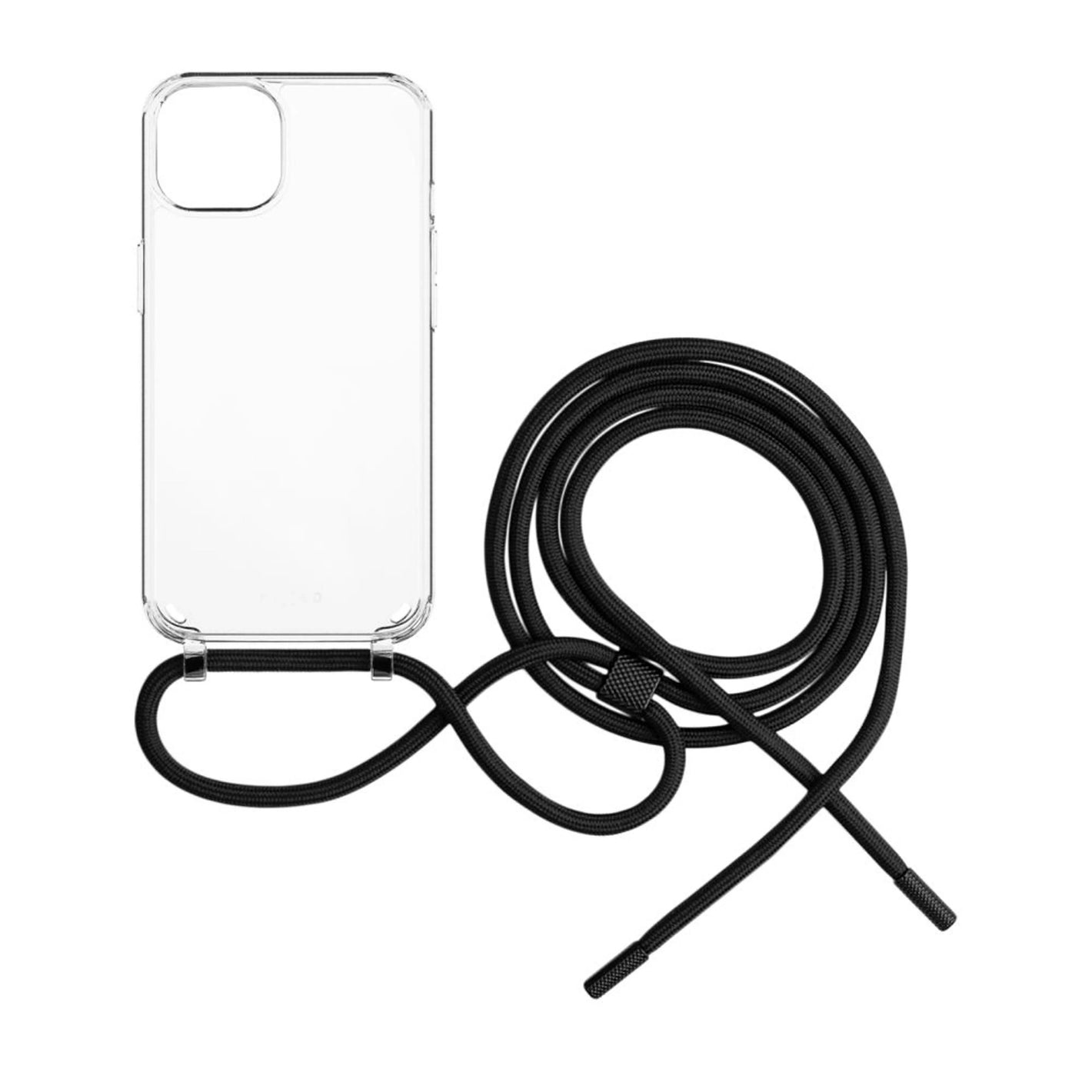 Pouzdro FIXED Pure Neck s černou šňůrkou na krk pro Apple iPhone 15 Plus - FIXED