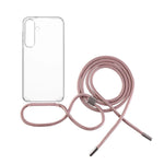 Pouzdro FIXED Pure Neck s růžovou šňůrkou na krk pro Samsung Galaxy S24+ - FIXED