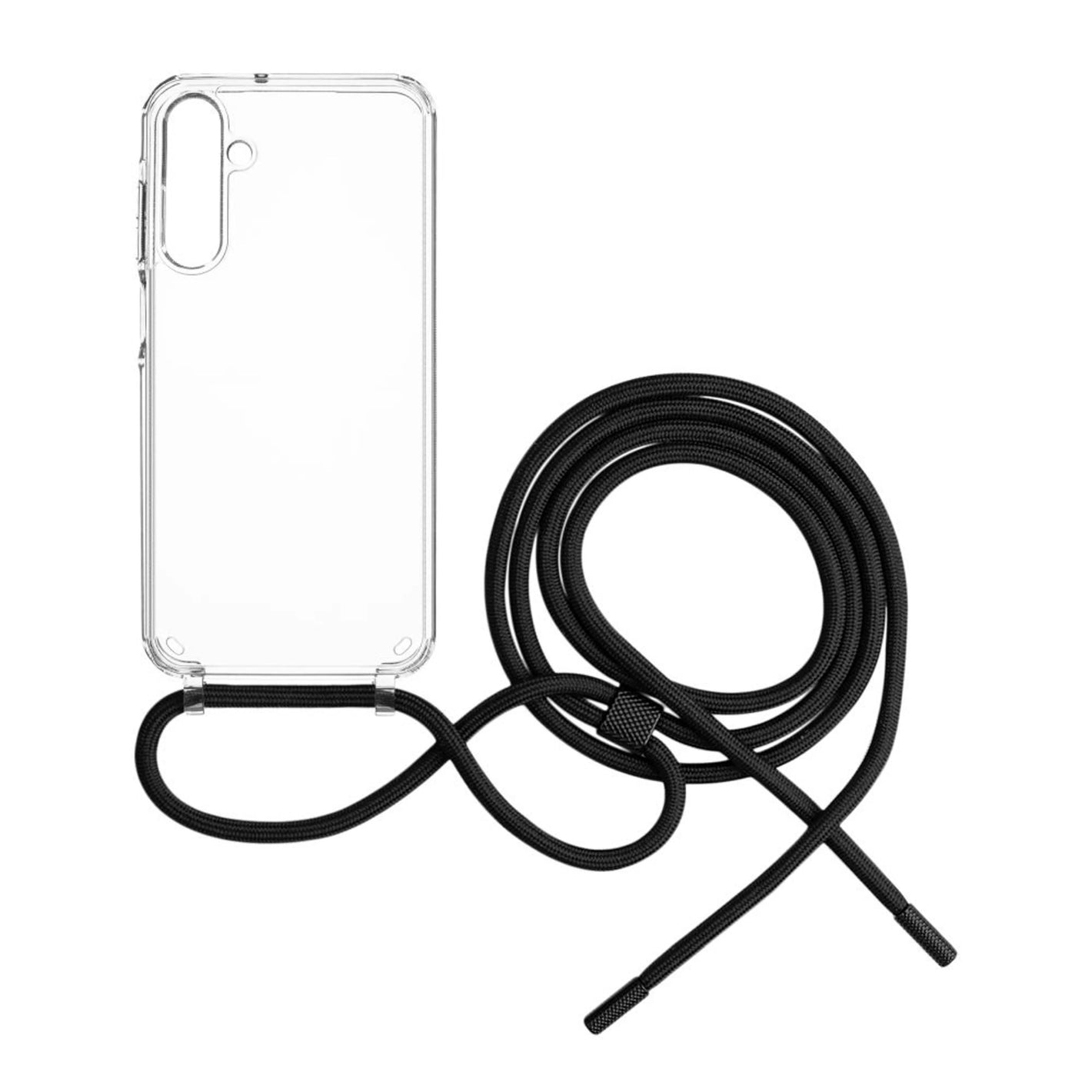 Pouzdro FIXED Pure Neck s černou šňůrkou na krk pro Samsung Galaxy A25 5G - FIXED