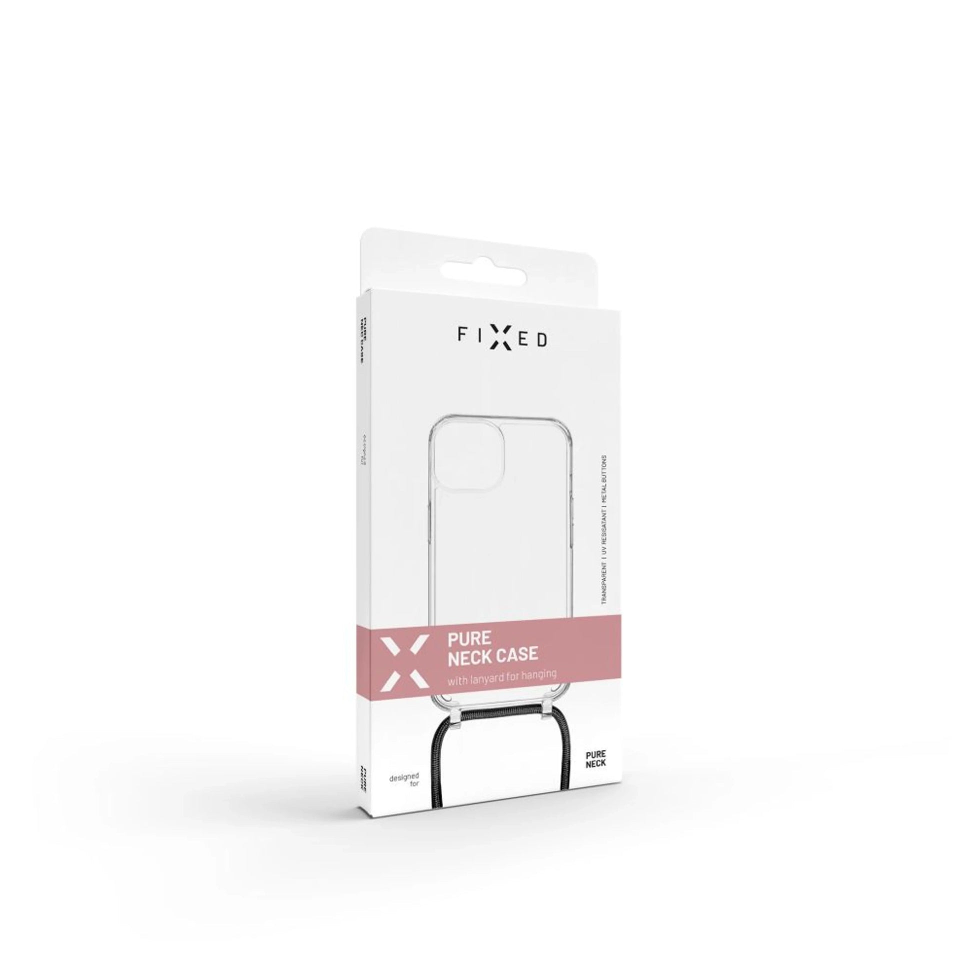Pouzdro FIXED Pure Neck s černou šňůrkou na krk pro Samsung Galaxy A55 5G - FIXED