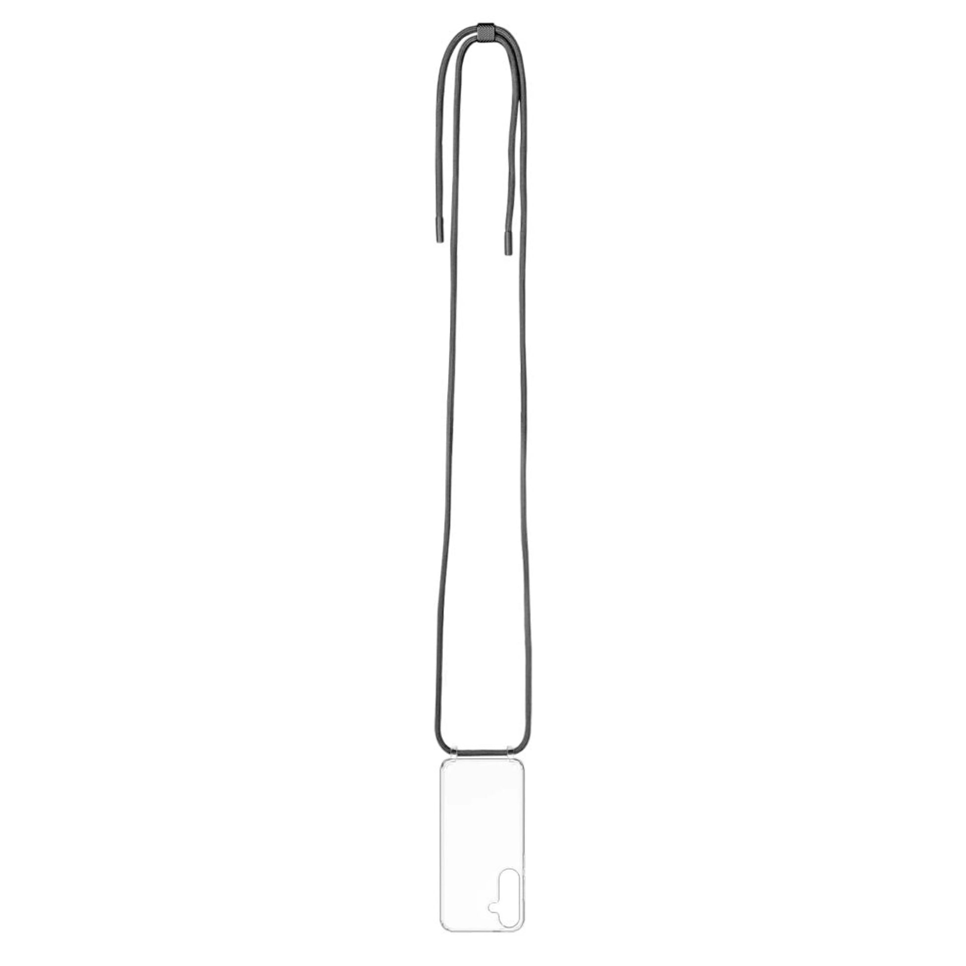 Zadní kryt FIXED Pure Neck s černou šňůrkou na krk pro Samsung Galaxy S25+ - FIXED