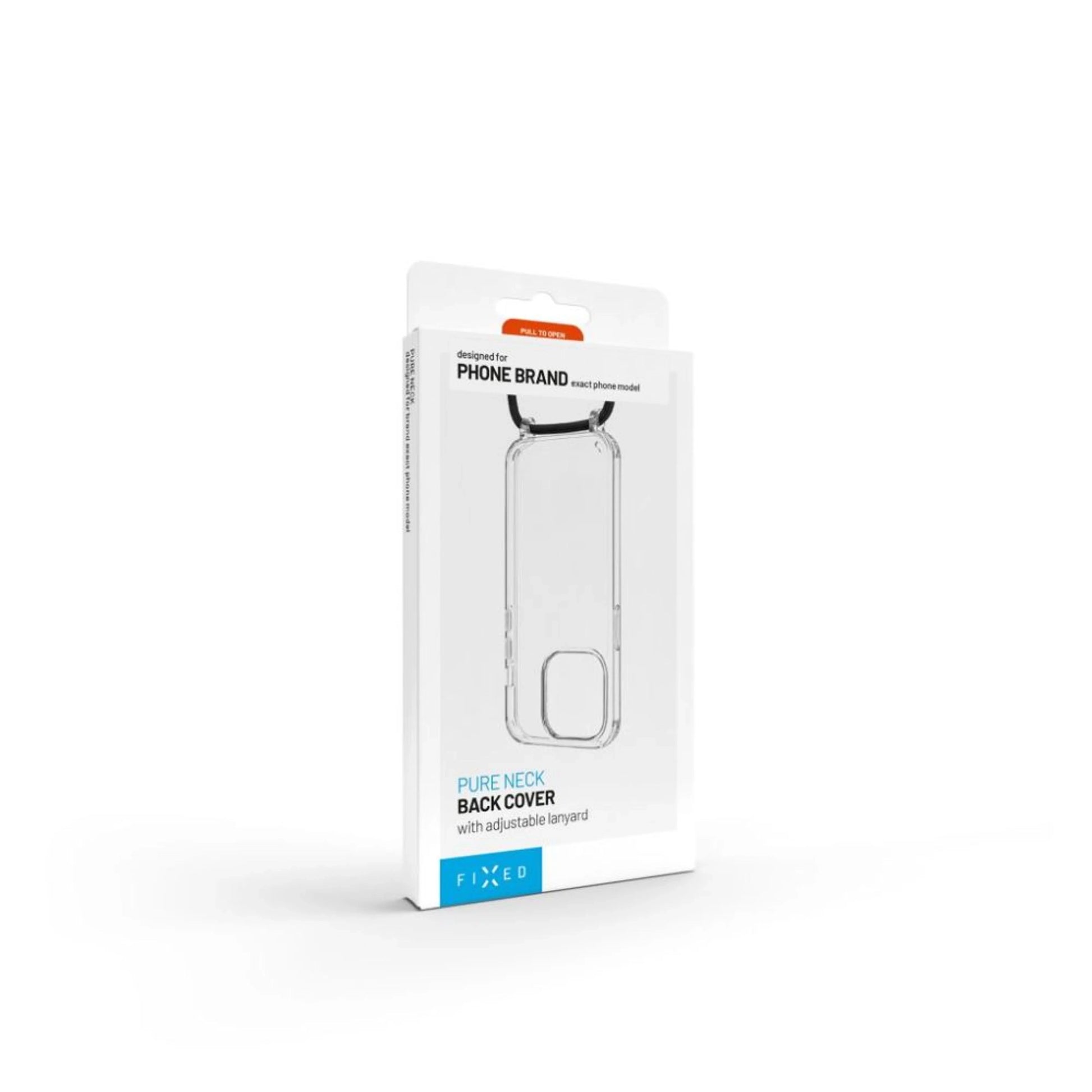 Zadní kryt FIXED Pure Neck s černou šňůrkou na krk pro Samsung Galaxy S25+ - FIXED