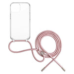 Zadní kryt FIXED Pure Neck s růžovou šňůrkou na krk pro Samsung Galaxy S25+ - FIXED