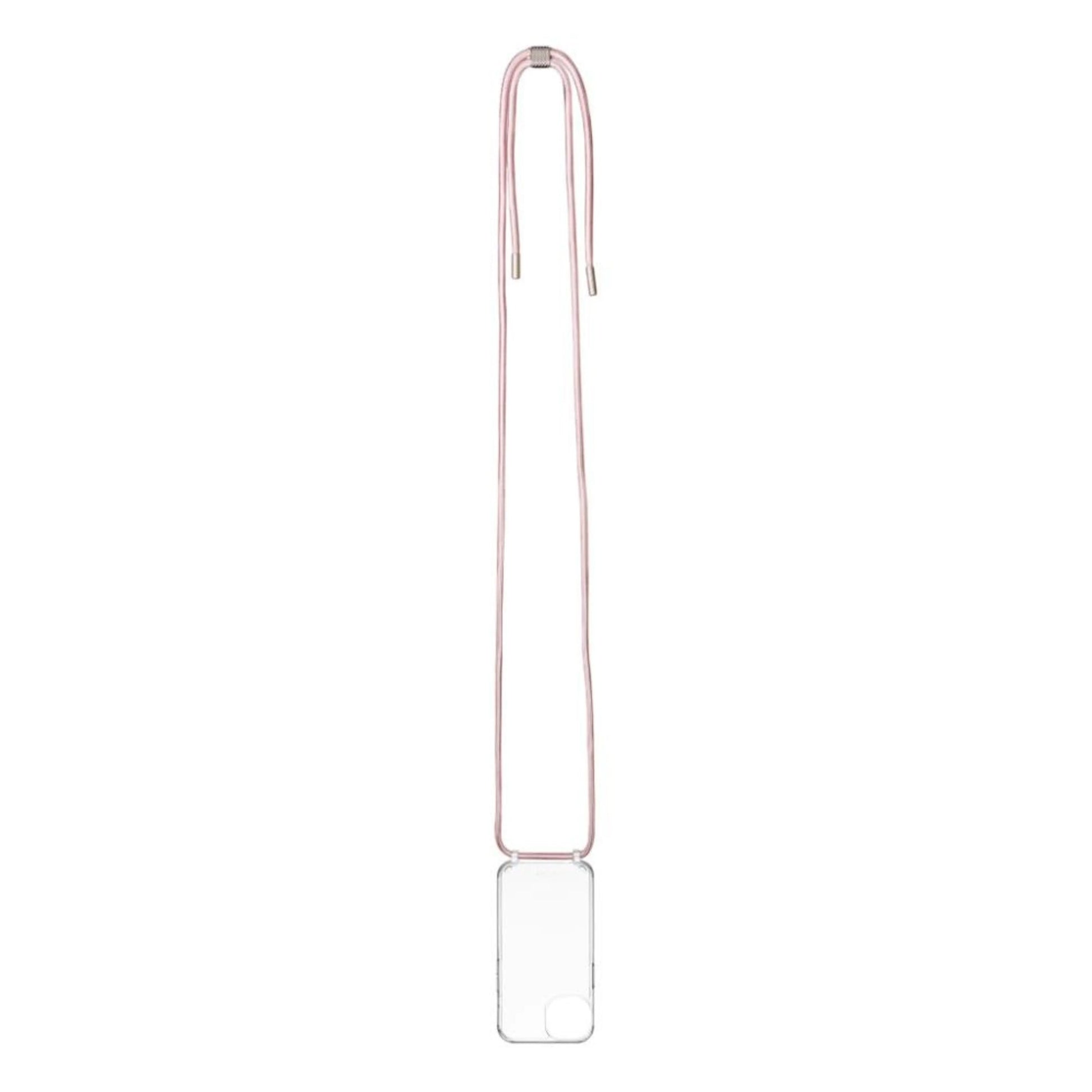 Zadní kryt FIXED Pure Neck s růžovou šňůrkou na krk pro Samsung Galaxy S25+ - FIXED