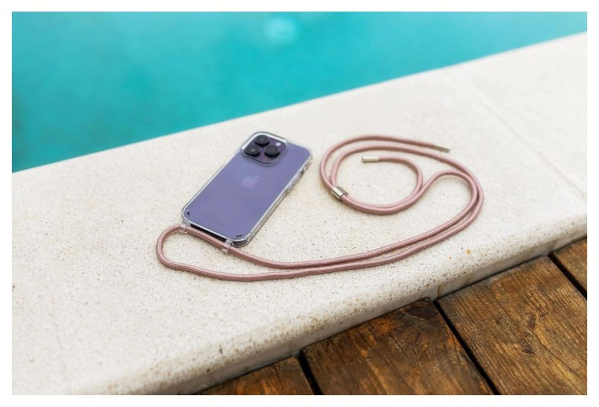 Zadní kryt FIXED Pure Neck s růžovou šňůrkou na krk pro Samsung Galaxy S25+ - FIXED