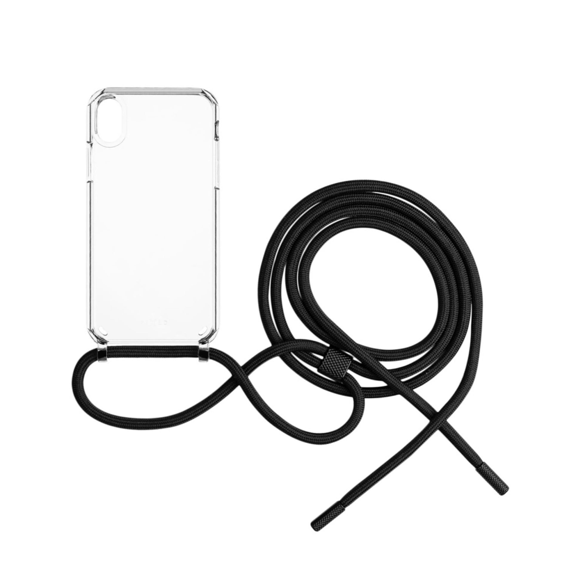 Pouzdro FIXED Pure Neck s černou šňůrkou na krk pro Apple iPhone XR - FIXED