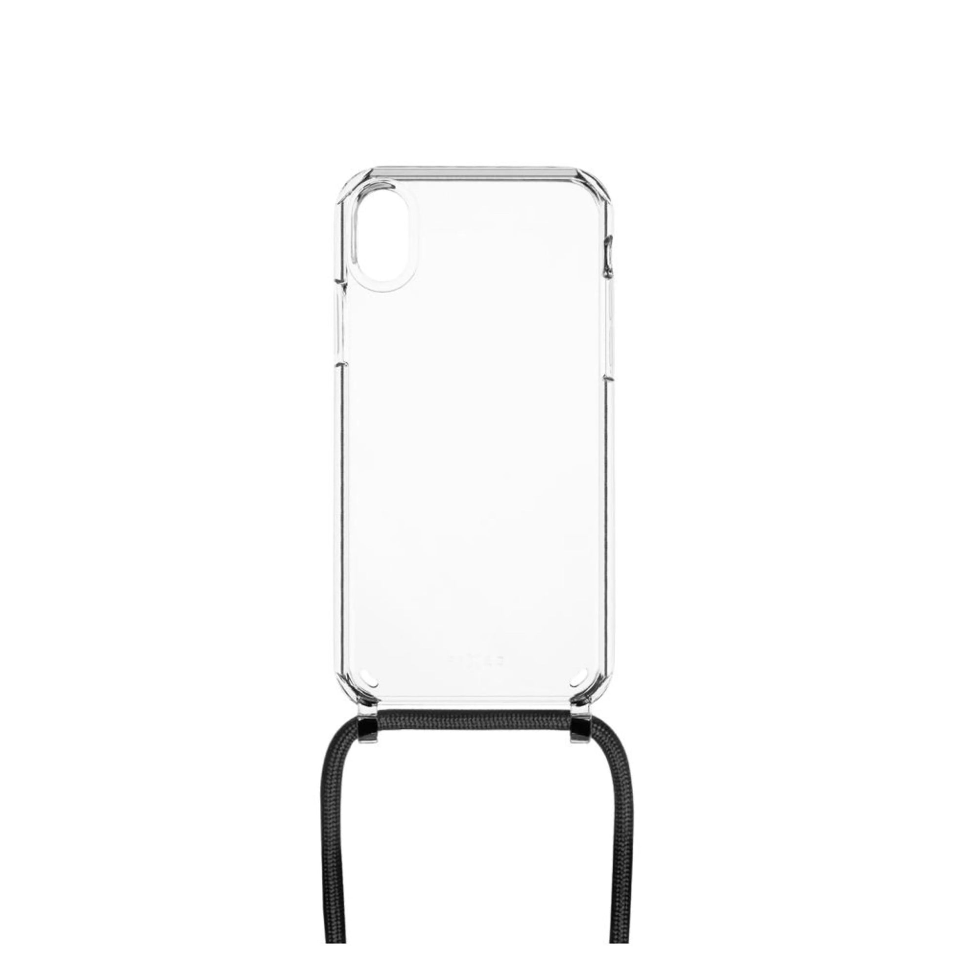 Pouzdro FIXED Pure Neck s černou šňůrkou na krk pro Apple iPhone XR - FIXED