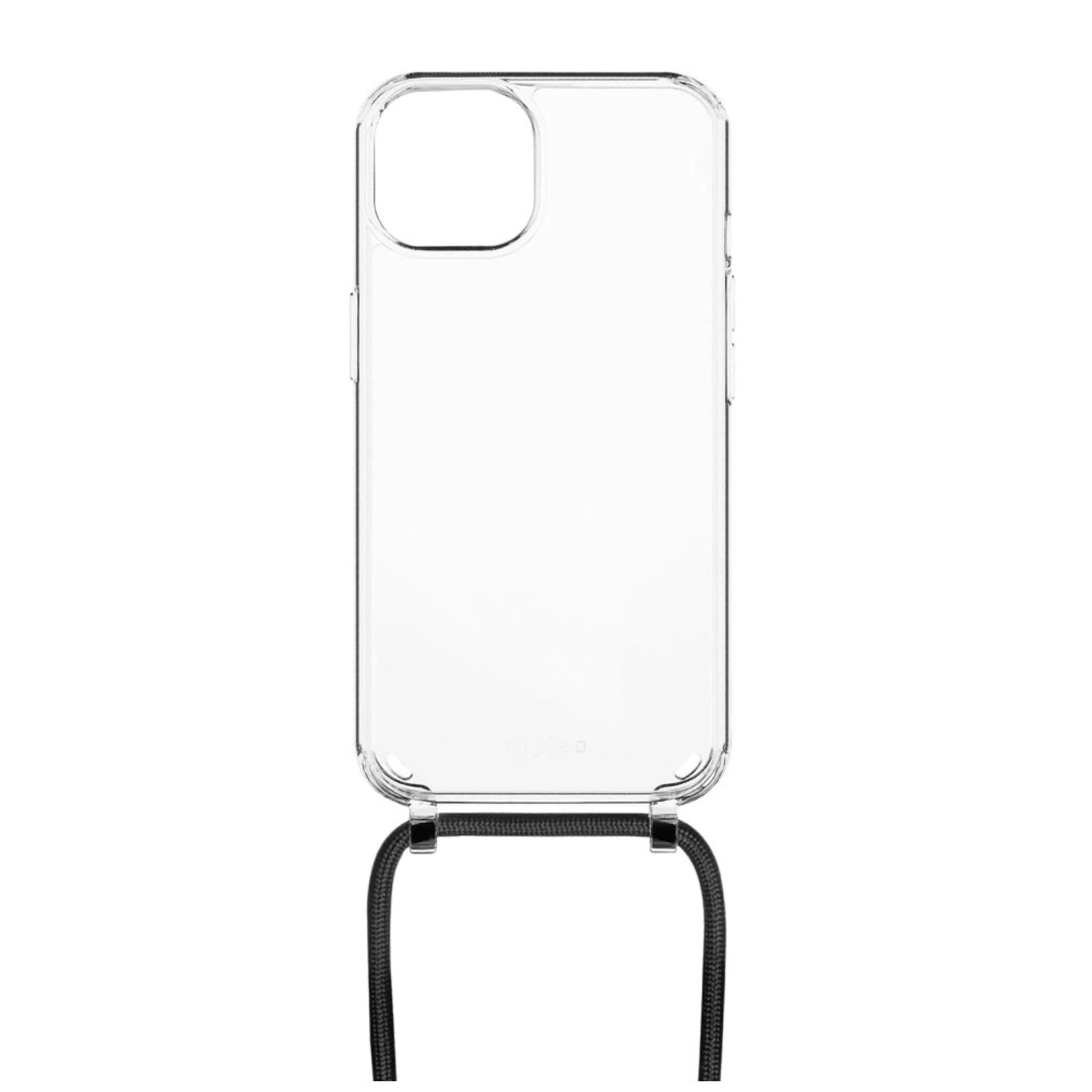 Pouzdro FIXED Pure Neck s černou šňůrkou na krk pro Apple iPhone 14 Plus - FIXED