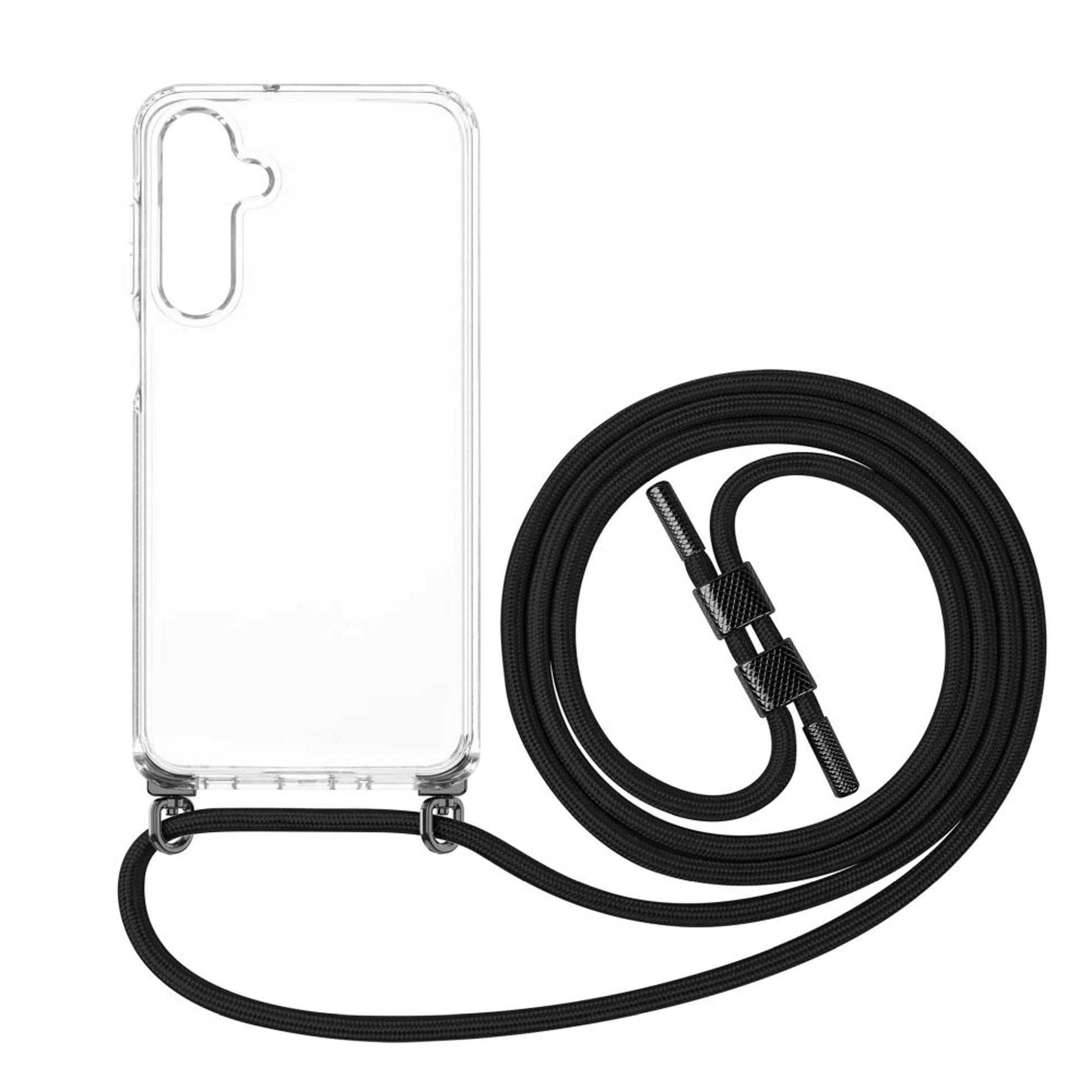 Pouzdro FIXED Pure Neck s odnímatelnou černou šňůrkou na krk pro Samsung Galaxy A16 4G/5G - FIXED