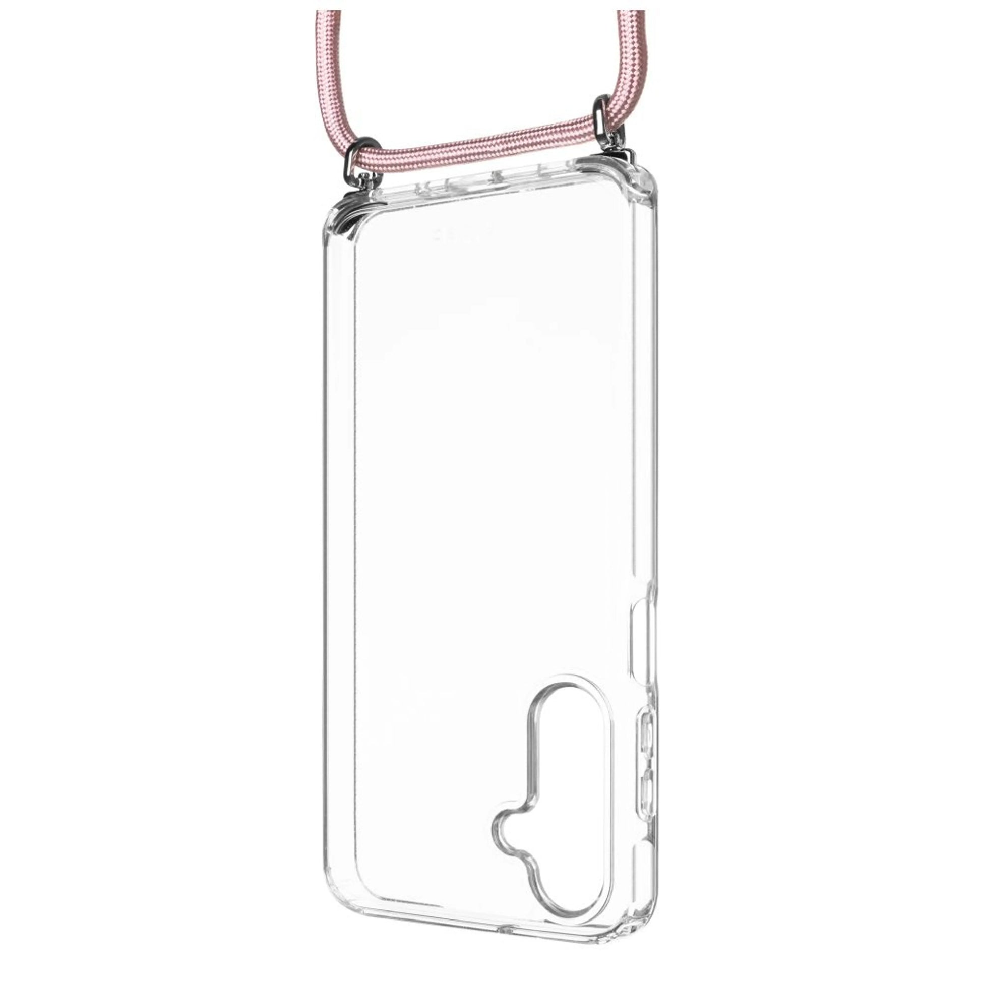 Pouzdro FIXED Pure Neck s odnímatelnou růžovou šňůrkou na krk pro Samsung Galaxy A16 4G/5G - FIXED