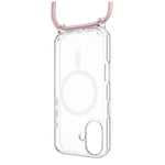 Pouzdro FIXED MagPure Neck s růžovou šňůrkou na krk pro Apple iPhone 16 Plus - FIXED