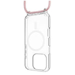Pouzdro FIXED MagPure Neck s růžovou šňůrkou na krk pro Apple iPhone 16 Pro - FIXED