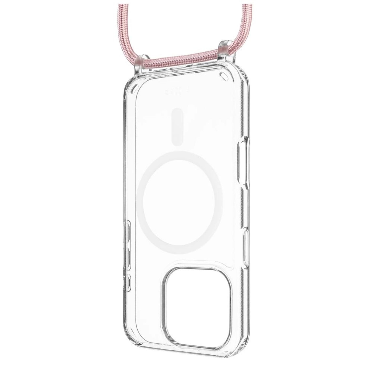 Pouzdro FIXED MagPure Neck s růžovou šňůrkou na krk pro Apple iPhone 16 Pro Max - FIXED