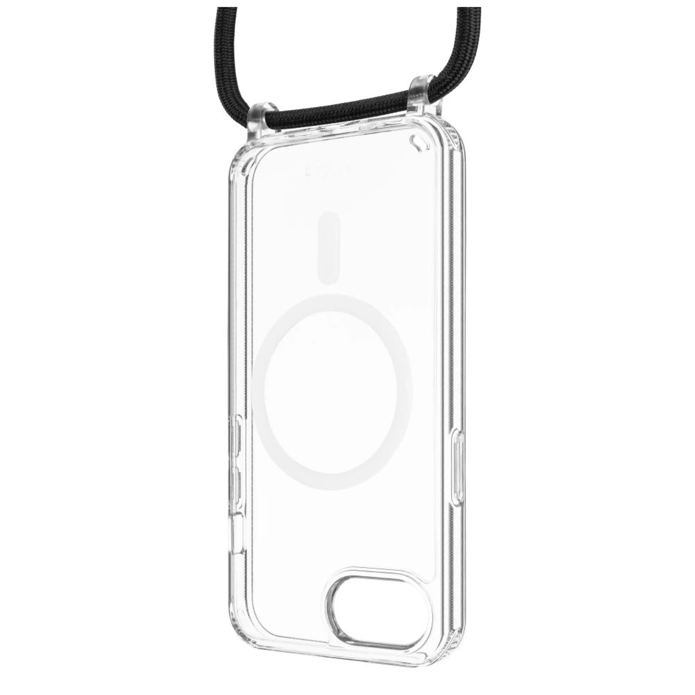 Pouzdro FIXED MagPure Neck s černou šňůrkou na krk pro Apple iPhone 16e - FIXED