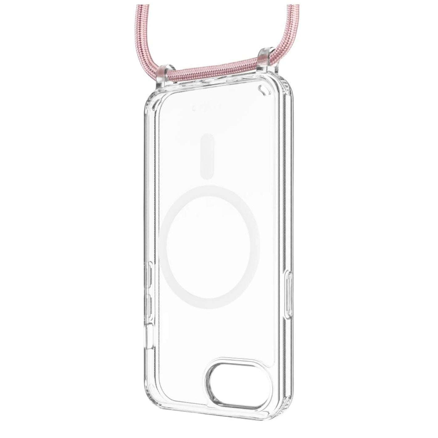 Pouzdro FIXED MagPure Neck s růžovou šňůrkou na krk pro Apple iPhone 16e - FIXED