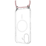 Pouzdro FIXED MagPure Neck s růžovou šňůrkou na krk pro Apple iPhone 17 - FIXED
