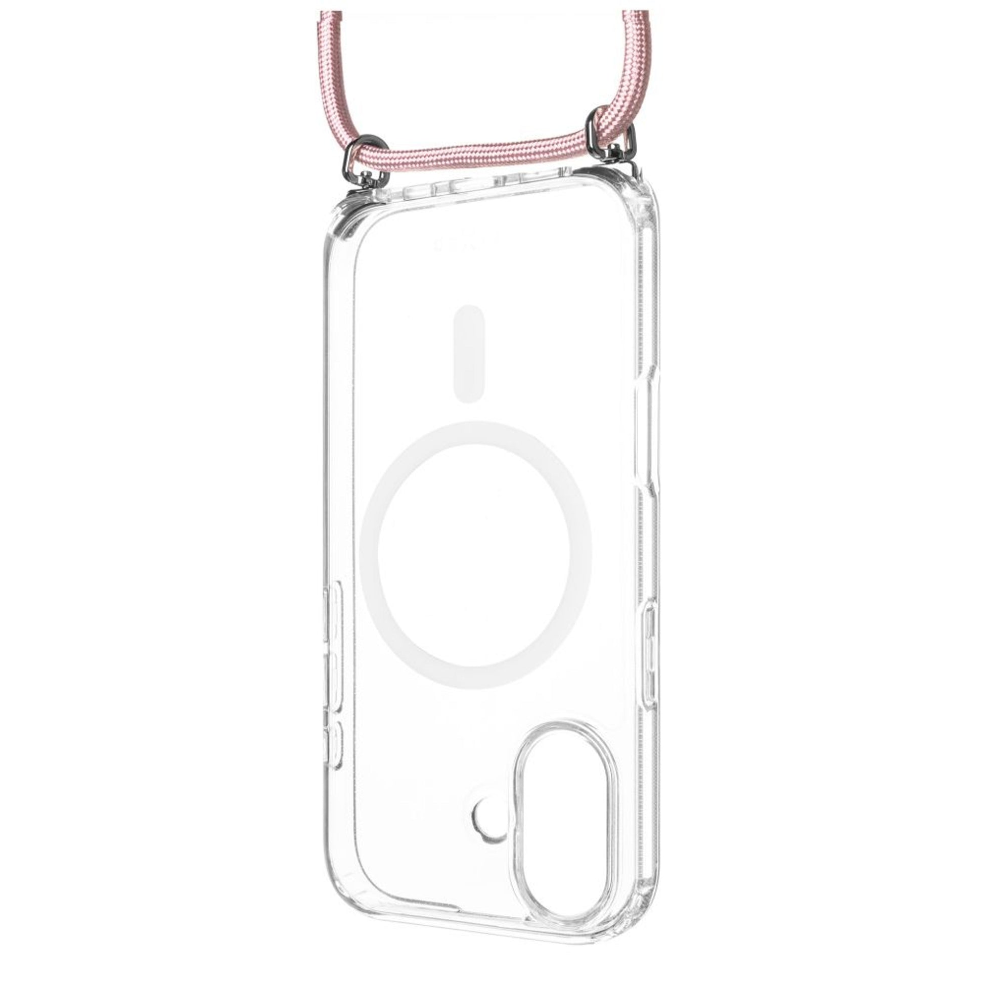 Pouzdro FIXED MagPure Neck s růžovou šňůrkou na krk pro Apple iPhone 17 - FIXED