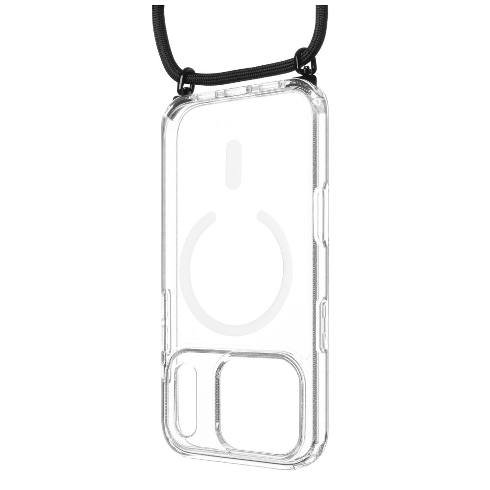 Pouzdro FIXED MagPure Neck s černou šňůrkou na krk pro Apple iPhone 17 Pro - FIXED