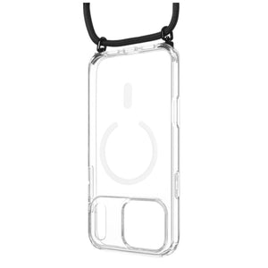 Pouzdro FIXED MagPure Neck s černou šňůrkou na krk pro Apple iPhone 17 Pro Max - FIXED