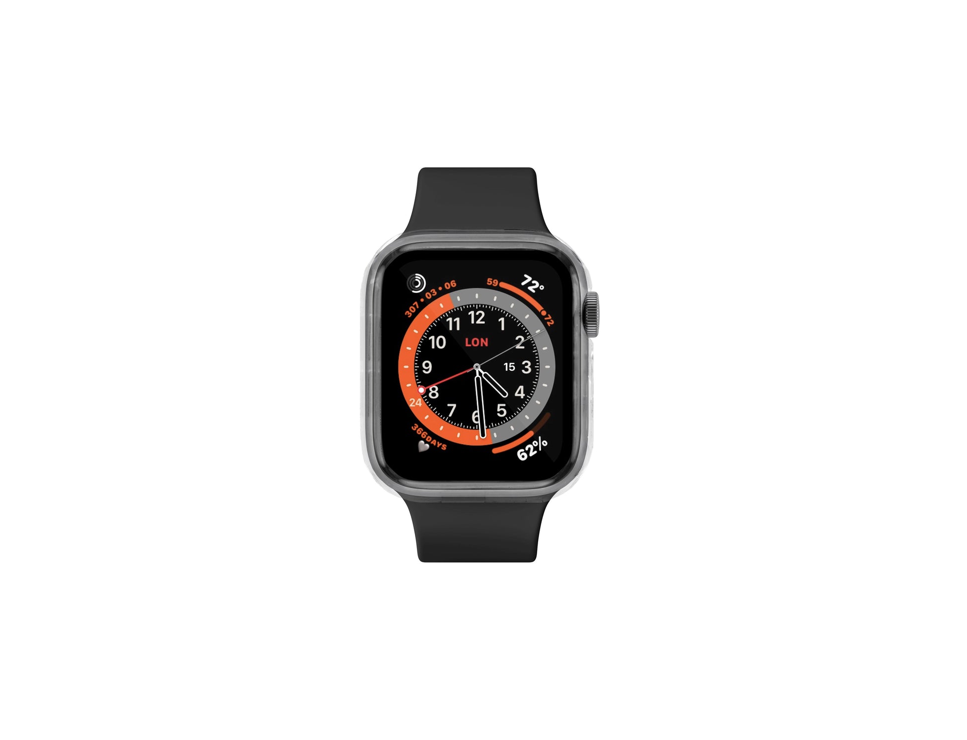 Ochranné pouzdro FIXED Pure s temperovaným sklem pro Apple Watch 44mm, čiré - FIXED